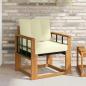 Preview: ARDEBO.de - Outdoor-Sofa Massivholz Akazie Natur und Creme