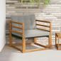 Preview: ARDEBO.de - Outdoor-Sofagarnitur Massives Akazienholz und Textilene Natur