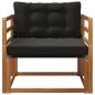 Preview: Outdoor-Sofagarnitur Massives Akazienholz und Textilene Natur