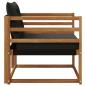 Preview: Outdoor-Sofagarnitur Massives Akazienholz und Textilene Natur