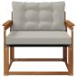 Preview: Outdoor-Sofagarnitur Massives Akazienholz und Textilene Natur