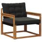 Preview: Outdoor-Sofagarnitur Massives Akazienholz und Textilene Natur