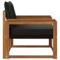 Preview: Outdoor-Sofagarnitur Massives Akazienholz und Textilene Natur
