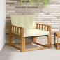 Preview: ARDEBO.de - Outdoor-Sofagarnitur Massives Akazienholz und Textilene Natur
