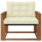 Preview: Outdoor-Sofagarnitur Massives Akazienholz und Textilene Natur