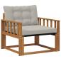 Preview: Outdoor-Sofagarnitur Massives Akazienholz und Textilene Natur
