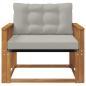 Preview: Outdoor-Sofagarnitur Massives Akazienholz und Textilene Natur