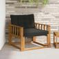 Preview: ARDEBO.de - Outdoor-Sofagarnitur Massives Akazienholz und Textilene Natur