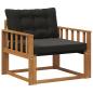Preview: Outdoor-Sofagarnitur Massives Akazienholz und Textilene Natur