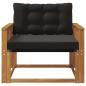 Preview: Outdoor-Sofagarnitur Massives Akazienholz und Textilene Natur
