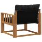 Preview: Outdoor-Sofagarnitur Massives Akazienholz und Textilene Natur