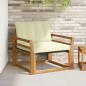 Preview: ARDEBO.de - Outdoor-Sofagarnitur Massives Akazienholz und Textilene Natur