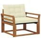 Preview: Outdoor-Sofagarnitur Massives Akazienholz und Textilene Natur