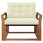 Preview: Outdoor-Sofagarnitur Massives Akazienholz und Textilene Natur
