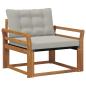 Preview: Outdoor-Sofagarnitur Massives Akazienholz und Textilene Natur