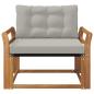 Preview: Outdoor-Sofagarnitur Massives Akazienholz und Textilene Natur