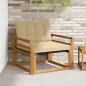 Preview: ARDEBO.de - Outdoor-Sofagarnitur Massives Akazienholz und Textilene Natur