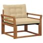 Preview: Outdoor-Sofagarnitur Massives Akazienholz und Textilene Natur