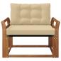 Preview: Outdoor-Sofagarnitur Massives Akazienholz und Textilene Natur