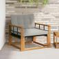 Preview: ARDEBO.de - Outdoor-Sofagarnitur Massives Akazienholz und Textilene Natur