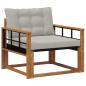 Preview: Outdoor-Sofagarnitur Massives Akazienholz und Textilene Natur