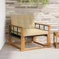 Preview: ARDEBO.de - Outdoor-Sofagarnitur Massives Akazienholz und Textilene Natur