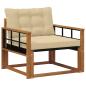 Preview: Outdoor-Sofagarnitur Massives Akazienholz und Textilene Natur