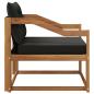 Preview: Outdoor-Sofagarnitur Massives Akazienholz und Textilene Natur