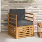 Preview: ARDEBO.de - Outdoor-Sofa Massives Akazienholz und Polyester Natur