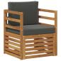 Preview: Outdoor-Sofa Massives Akazienholz und Polyester Natur