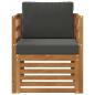 Preview: Outdoor-Sofa Massives Akazienholz und Polyester Natur
