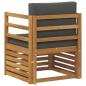 Preview: Outdoor-Sofa Massives Akazienholz und Polyester Natur