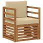 Preview: Outdoor-Sofagarnitur Massives Akazienholz und Polyester