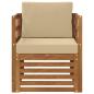 Preview: Outdoor-Sofagarnitur Massives Akazienholz und Polyester