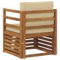 Preview: Outdoor-Sofagarnitur Massives Akazienholz und Polyester