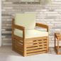Preview: ARDEBO.de - Outdoor-Sofa Massives Akazienholz und Polyester Natur
