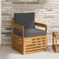 Preview: ARDEBO.de - Outdoor-Sofa Massives Akazienholz und Polyester Natur