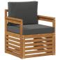 Preview: Outdoor-Sofa Massives Akazienholz und Polyester Natur