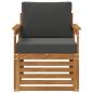 Preview: Outdoor-Sofa Massives Akazienholz und Polyester Natur
