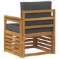 Preview: Outdoor-Sofa Massives Akazienholz und Polyester Natur