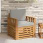 Preview: ARDEBO.de - Outdoor-Sofa Massives Akazienholz und Polyester Natur
