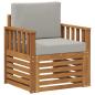 Preview: Outdoor-Sofa Massives Akazienholz und Polyester Natur