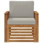 Preview: Outdoor-Sofa Massives Akazienholz und Polyester Natur