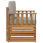 Preview: Outdoor-Sofa Massives Akazienholz und Polyester Natur
