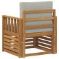 Preview: Outdoor-Sofa Massives Akazienholz und Polyester Natur