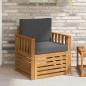 Preview: ARDEBO.de - Outdoor-Sofa Massives Akazienholz und Polyester Natur