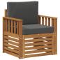 Preview: Outdoor-Sofa Massives Akazienholz und Polyester Natur