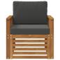Preview: Outdoor-Sofa Massives Akazienholz und Polyester Natur
