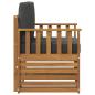 Preview: Outdoor-Sofa Massives Akazienholz und Polyester Natur