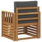 Preview: Outdoor-Sofa Massives Akazienholz und Polyester Natur